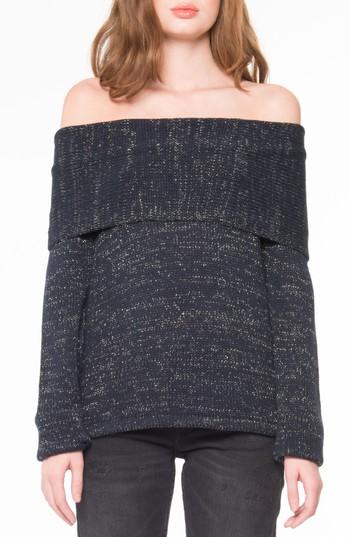 Women's Willow & Clay Off The Shoulder Sweater - Blue