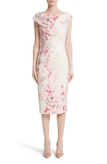 Women's Monique Lhuillier Cherry Blossom Sheath Dress