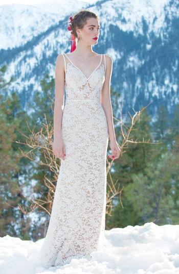 Women's Willowby Derica Lace Gown - Ivory