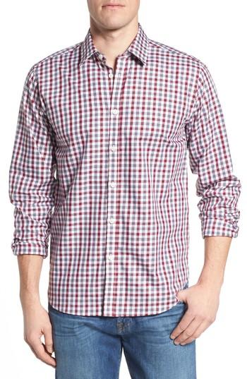 Men's Jeremy Argyle Fitted Check Sport Shirt - Red