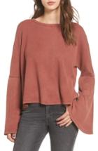 Women's Bp. Washed Bell Sleeve Tee, Size - Red