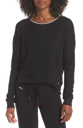 Women's Pj Salvage Ringer Thermal Tee - Black