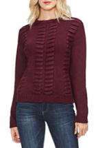 Women's Vince Camtuo Lace Through Detail Cotton Blend Sweater - Red
