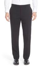 Men's Hart Schaffner Marx Flat Front Solid Stretch Wool Trousers