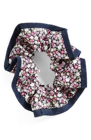 L. Erickson Ribbon Edge Silk Scrunchie, Size - Purple