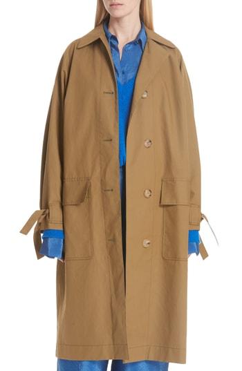 Women's Christian Wijnants Tie Cuff Trench Coat Us / 34 Fr - Ivory