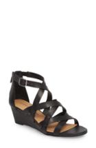 Women's Lucky Brand Jewelia Wedge Sandal .5 M - Black