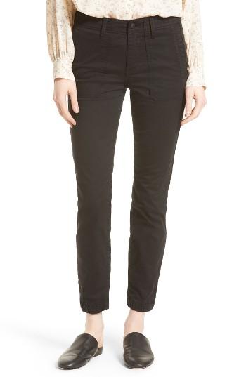 Women's Vince Zip Ankle Utility Pants - Black