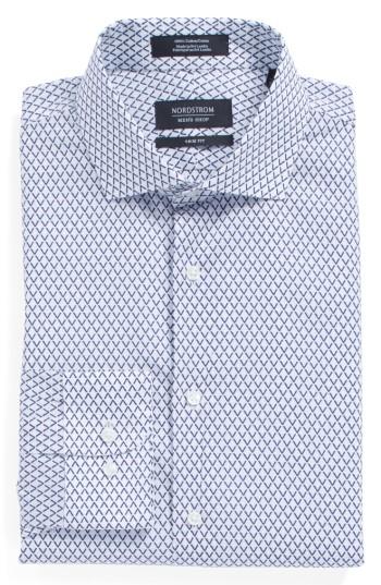 Men's Nordstrom Men's Shop Trim Fit Diamond Dress Shirt