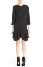 Women's Chloe Ruffle Hem Crepe Sable Dress