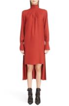 Women's Chloe Step Hem Silk Blend Dress Us / 36 Fr - Red