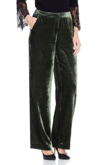 Women's Vince Camuto Drapey Velvet Wide Leg Pants - Green