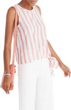 Women's Madewell Stripe Side Tie Tank - White