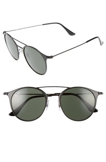 Men's Ray-ban Phantos 49mm Sunglasses - Black Top Matte Black/green