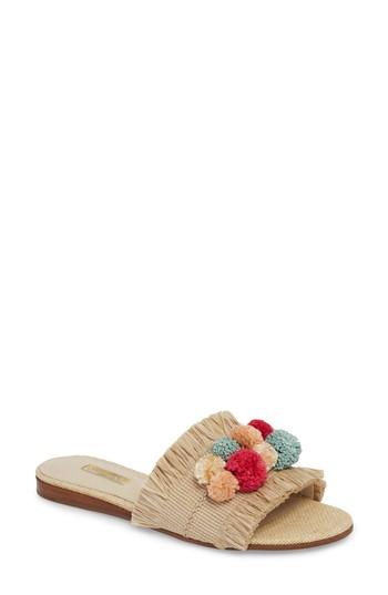 Women's Louise Et Cie Arytha Raffia Slide Sandal M - Beige