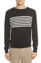 Men's Todd Snyder Stripe Silk & Cotton Sweater - Black