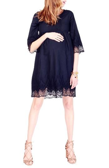 Women's Ingrid & Isabel Lace Trim Maternity Dress - Black