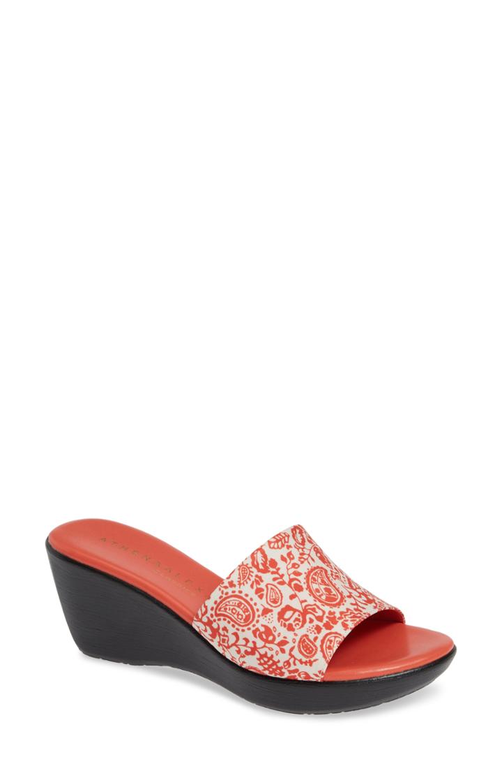 Women's Athena Alexander Sugar Wedge Slide Sandal M - Red