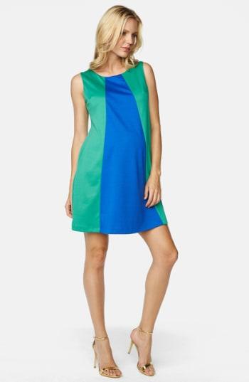 Women's Maternal America 'pyramid' Maternity Dress - Blue