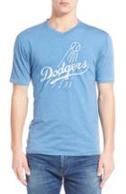 Men's Red Jacket 'los Angeles Dodgers - Calumet' Graphic V-neck T-shirt, Size - Blue