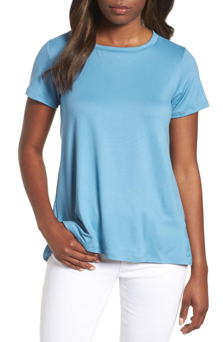 Petite Women's Bobeau Butter Short Sleeve Tee P - Blue