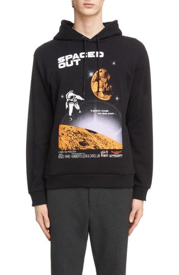 Men's Kenzo Spaced Out Graphic Hoodie - Black