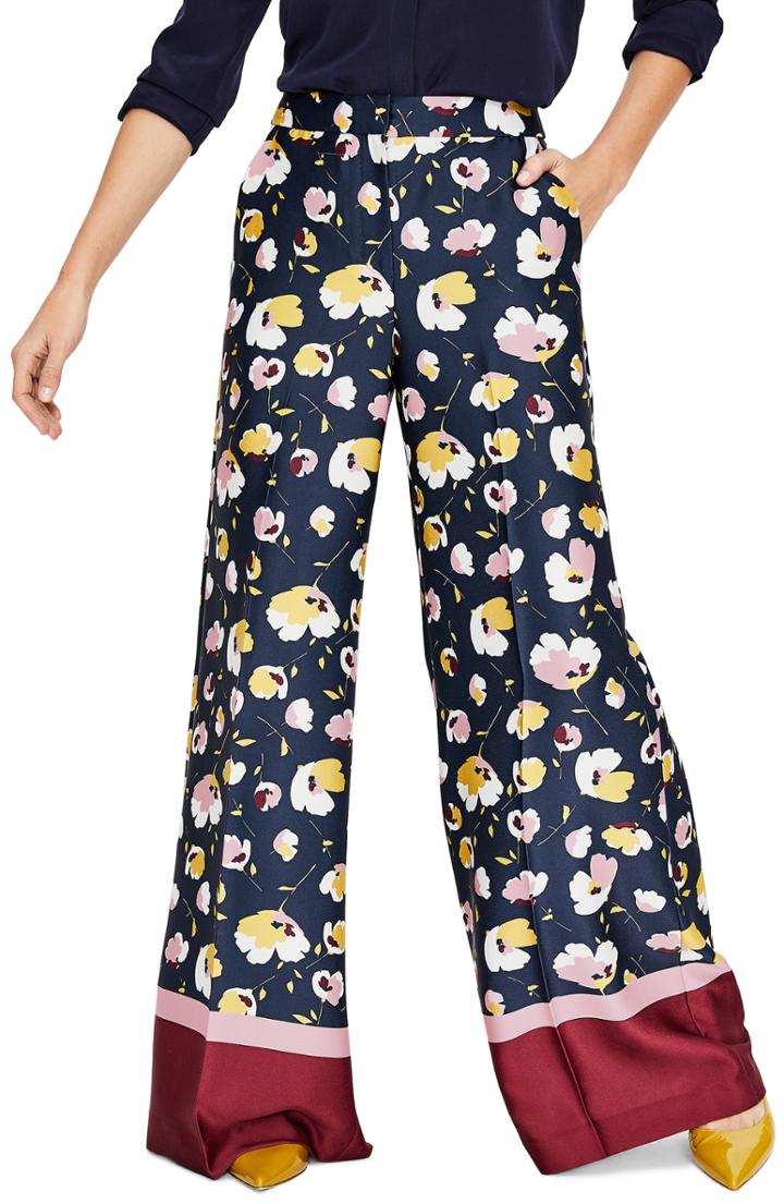 Women's Boden Hotch Potch Hem Wide Leg Pants
