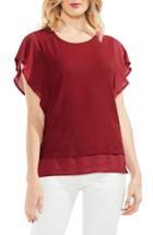 Women's Vince Camuto Ruffle Sleeve Top, Size - Red