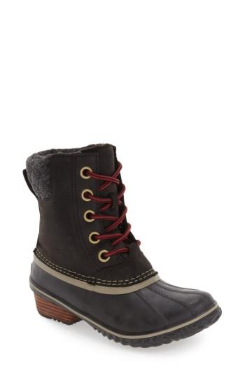 Women's Sorel Slimpack Ii Waterproof Boot .5 M - Black
