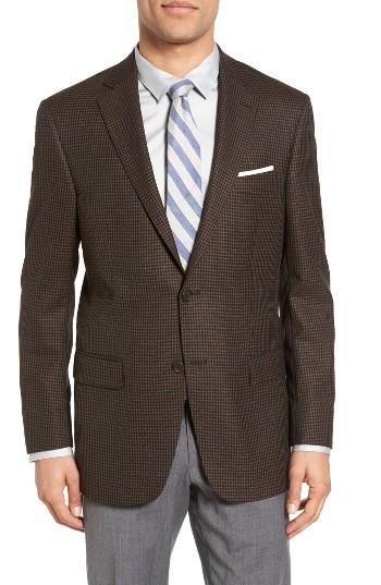 Men's Hart Schaffner Marx Classic Fit Check Wool Sport Coat L - Brown