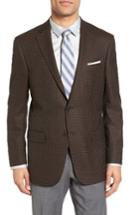Men's Hart Schaffner Marx Classic Fit Check Wool Sport Coat L - Brown