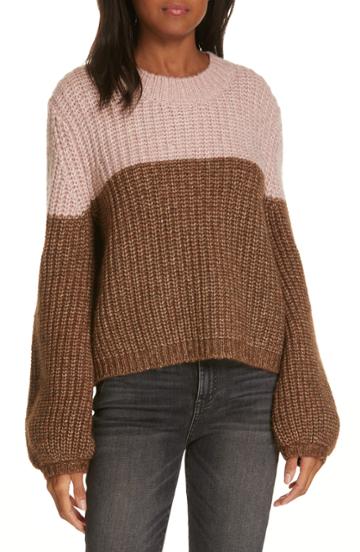 Women's La Ligne Two-tone Sweater - Brown