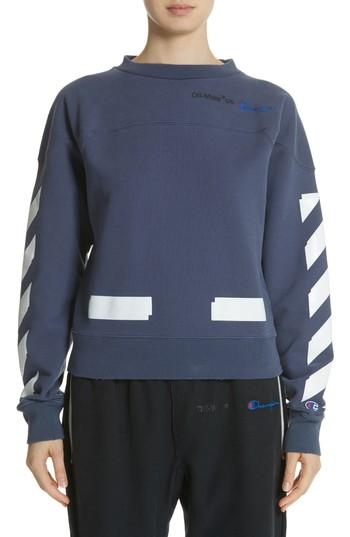 Women's Off-white X Champion Crewneck Sweatshirt