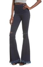 Women's Show Me Your Mumu Berkley Bells Frayed Bell Bottoms - Blue