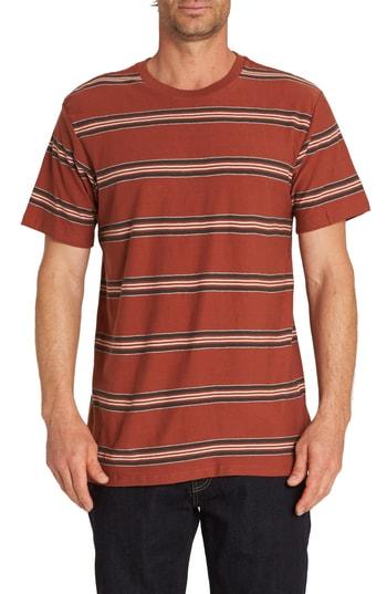 Men's Billabong Die Cut Stripe T-shirt - Brown