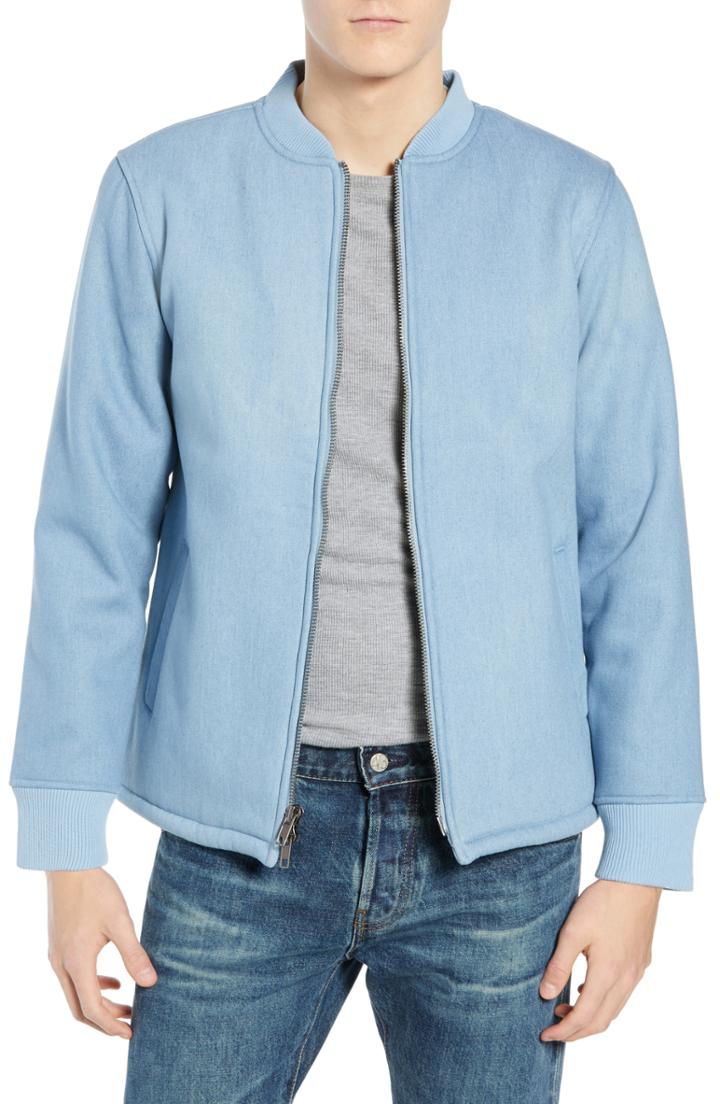 Men's Tunellus Bonded Denim & Fleece Jacket - Blue