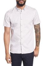 Men's Ted Baker London Newfone Trim Fit Chambray Sport Shirt (m) - Pink