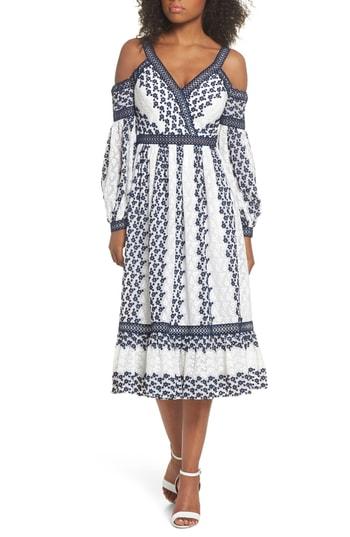 Women's Ever New Cold Shoulder Midi Dress - White