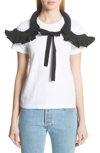 Women's Comme Des Garcons Ruffle Collar - Black