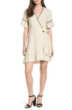 Women's Moon River Blanket Stitch Wrap Dress - Beige