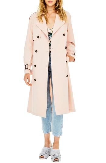 Women's Astr The Label Wesley Trench Coat - Pink