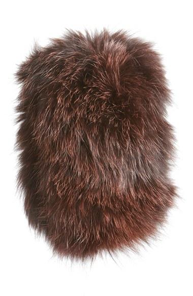 Women's Dena Genuine Fox Fur Cowl Collar, Size - Brown