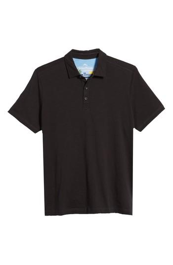 Men's Tommy Bahama Portside Palms Polo Shirt, Size - Black