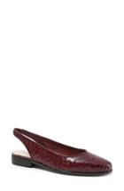 Women's Trotters Lucy Slingback Flat M - Burgundy