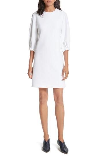 Women's Tibi Lace-up Back Stretch Crepe Dress - White