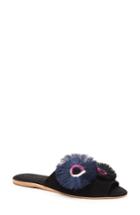Women's Loeffler Randall Kiki Flower Slide Sandal .5 M - Black