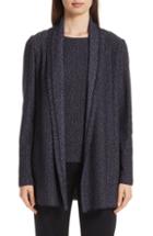 Women's St. John Collection Marianne Metallic Cardigan, Size - Black