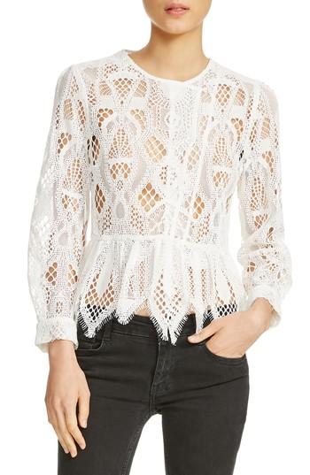 Women's Maje Capso Lace Top - White