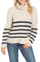 Women's Madewell Mariner Stripe Turtleneck Sweater, Size - Grey