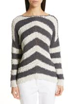 Women's Fabiana Filippi Stripe Knit Sweater Us / 38 It - White